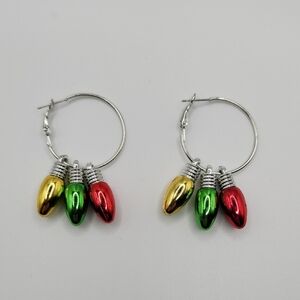 Festive Multicolor Hoop Earrings